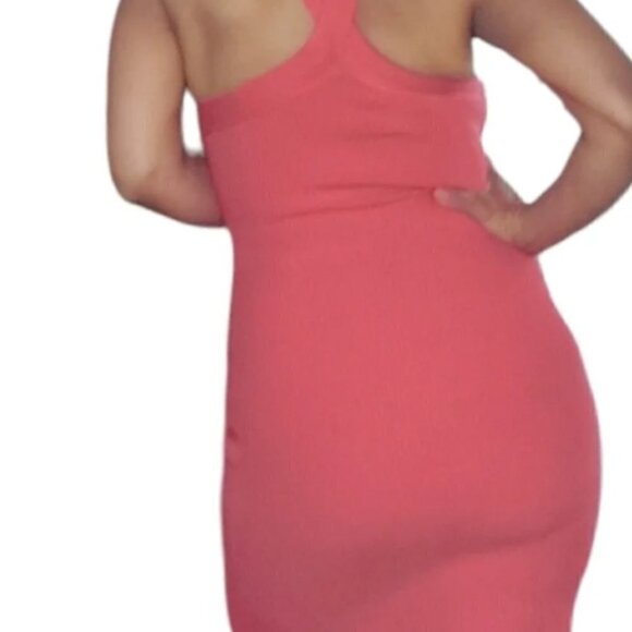 NEW House of Harlow 1960 Sculpt Knit Criss Cross Dress - Watermelon - Picture 3 of 12
